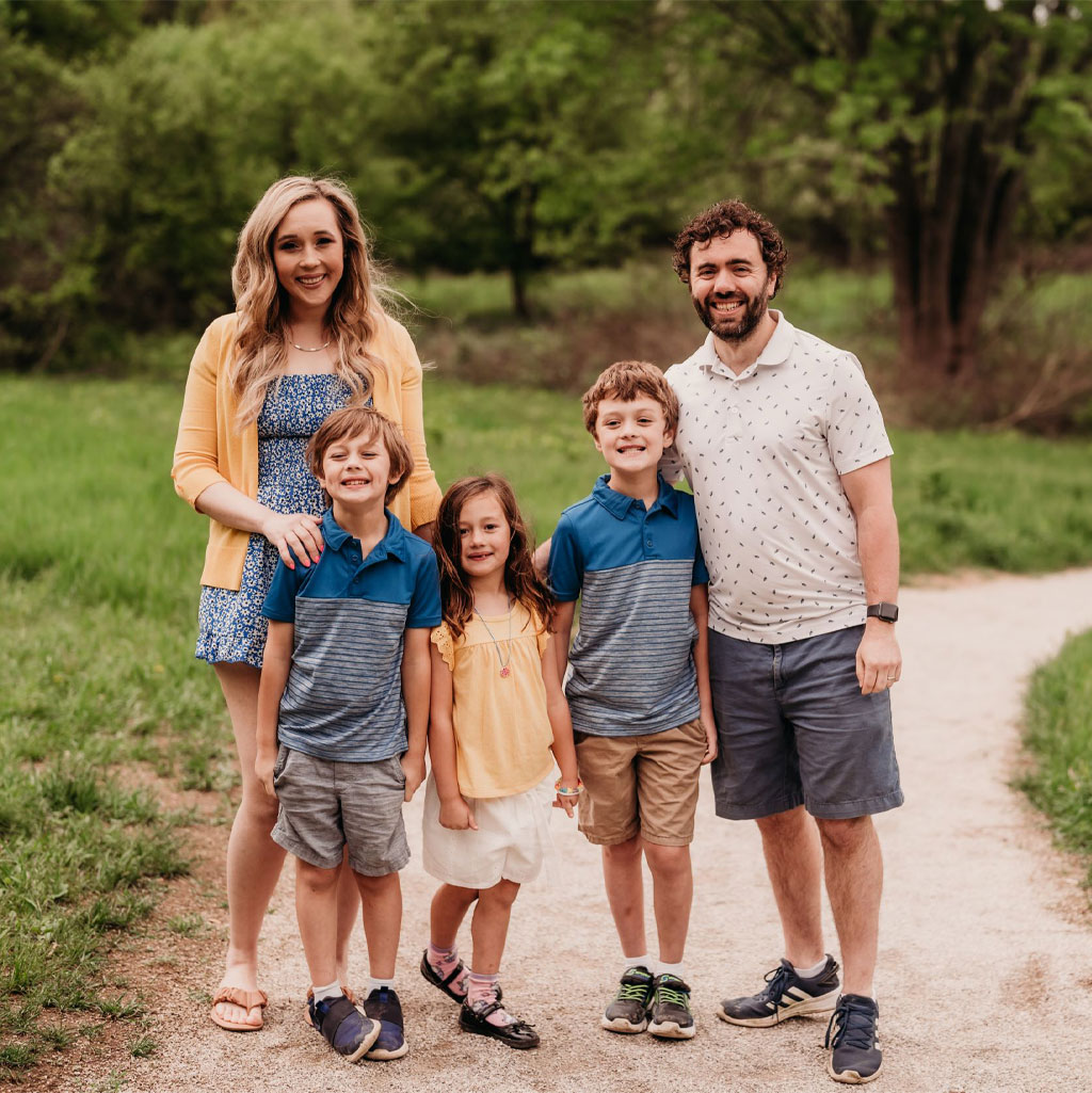 Dr. Wrathall and Her Family in Portage, WI