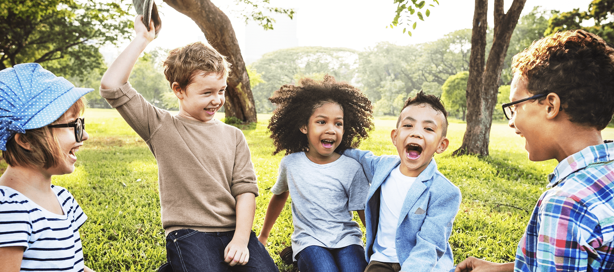 group of kids outside - Pediatric Dentist in Portage, MI