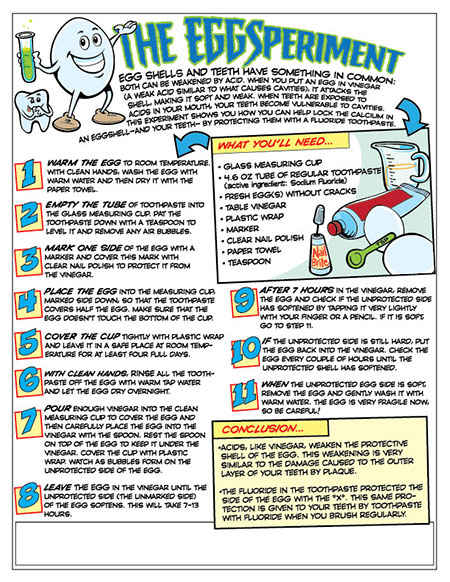 EggSperiment Activity Sheet - Pediatric Dentist in Portage, MI