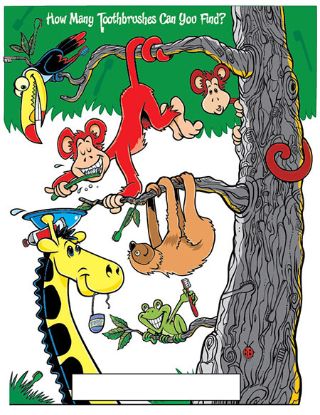 Hidden Toothbrushes Activity Sheet - Pediatric Dentist in Portage, MI