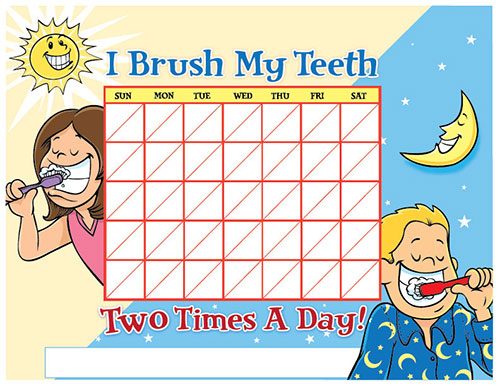 Color Brushing Chart for Children - Pediatric Dentist in Portage, MI